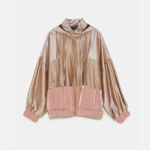 Zara Satin Jogger Jacket